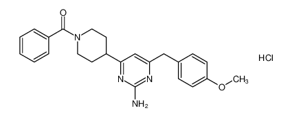 (4-(2-amino-6-(4-methoxybenzyl)pyrimidin-4-yl)piperidin-1-yl)(phenyl)methanone hydrochloride CAS:198554-42-6 manufacturer & supplier