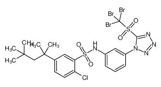 2-chloro-N-(3-(5-((tribromomethyl)sulfonyl)-1H-tetrazol-1-yl)phenyl)-5-(2,4,4-trimethylpentan-2-yl)benzenesulfonamide CAS:198560-87-1 manufacturer & supplier