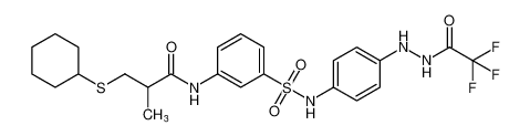 3-(cyclohexylthio)-2-methyl-N-(3-(N-(4-(2-(2,2,2-trifluoroacetyl)hydrazineyl)phenyl)sulfamoyl)phenyl)propanamide CAS:198567-24-7 manufacturer & supplier