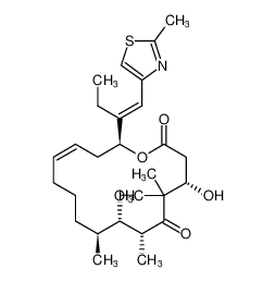 (4S,7R,8S,9S,16S,Z)-4,8-dihydroxy-5,5,7,9-tetramethyl-16-((E)-1-(2-methylthiazol-4-yl)but-1-en-2-yl)oxacyclohexadec-13-ene-2,6-dione CAS:198571-72-1 manufacturer & supplier