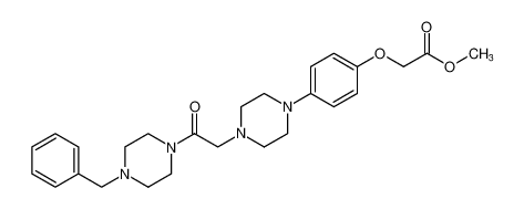 methyl 2-(4-(4-(2-(4-benzylpiperazin-1-yl)-2-oxoethyl)piperazin-1-yl)phenoxy)acetate CAS:198626-95-8 manufacturer & supplier