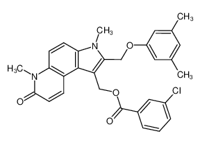 3-Chloro-benzoic acid 2-(3,5-dimethyl-phenoxymethyl)-3,6-dimethyl-7-oxo-6,7-dihydro-3H-pyrrolo[3,2-f]quinolin-1-ylmethyl ester CAS:198639-88-2 manufacturer & supplier