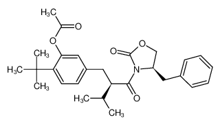 3-[2(R)-isopropyl-3-(3-acetoxy-4-tert-butyl-phenyl)-propanoyl]-4(R)-benzyl-oxazolidin-2-one CAS:198641-45-1 manufacturer & supplier