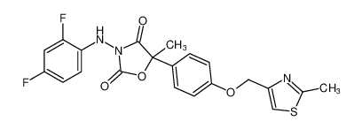 3-((2,4-difluorophenyl)amino)-5-methyl-5-(4-((2-methylthiazol-4-yl)methoxy)phenyl)oxazolidine-2,4-dione CAS:198706-61-5 manufacturer & supplier