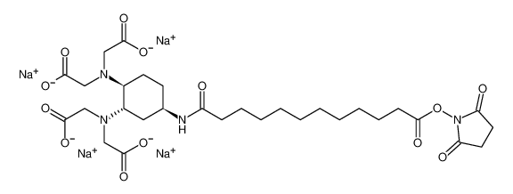 Glycine,N,N'-[(1S,2S,4R)-4-[[12-[(2,5-dioxo-1-pyrrolidinyl)oxy]-1,12-dioxododecyl]amino]-1,2-cyclohexanediyl]bis[N-(carboxymethyl)-, tetrasodium salt CAS:198712-11-7 manufacturer & supplier