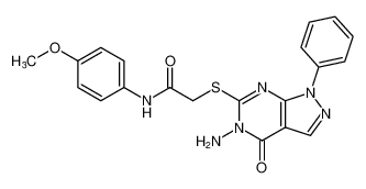 2-((5-amino-4-oxo-1-phenyl-4,5-dihydro-1H-pyrazolo[3,4-d]pyrimidin-6-yl)thio)-N-(4-methoxyphenyl)acetamide CAS:198716-10-8 manufacturer & supplier