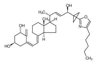 (5Z,7E,22E)-(1S,3R,24R)-25-(4-pentyloxazol-2-yl)-26,27-cyclo-9,10-secocholesta-5,7,10(19),22-tetraene-1,3,24-triol CAS:198761-03-4 manufacturer & supplier