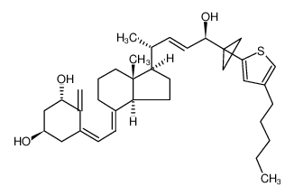 (5Z,7E,22E)-(1S,3R,24R)-25-(4-pentylthiophen-2-yl)-26,27-cyclo-9,10-secocholesta-5,7,10(19),22-tetraene-1,3,24-triol CAS:198761-24-9 manufacturer & supplier