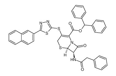 benzhydryl (6R,7R)-3-((5-(naphthalen-2-yl)-1,3,4-thiadiazol-2-yl)thio)-8-oxo-7-(2-phenylacetamido)-5-thia-1-azabicyclo[4.2.0]oct-2-ene-2-carboxylate CAS:198779-66-7 manufacturer & supplier