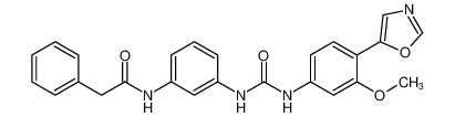 N-(3-(3-(3-methoxy-4-(oxazol-5-yl)phenyl)ureido)phenyl)-2-phenylacetamide CAS:198821-15-7 manufacturer & supplier