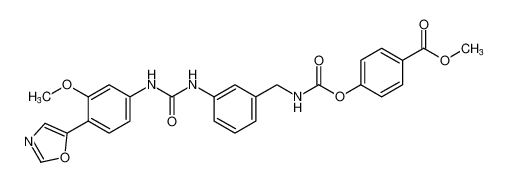 Benzoic acid,4-[[[[[3-[[[[3-methoxy-4-(5-oxazolyl)phenyl]amino]carbonyl]amino]phenyl]methyl]amino]carbonyl]oxy]-, methyl ester CAS:198821-25-9 manufacturer & supplier