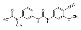 N-(3-(3-(4-cyano-3-methoxyphenyl)ureido)phenyl)-N-methylacetamide CAS:198821-71-5 manufacturer & supplier