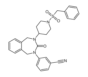 3-(4-(1-(benzylsulfonyl)piperidin-4-yl)-3-oxo-1,3,4,5-tetrahydro-2H-benzo[e][1,3]diazepin-2-yl)benzonitrile CAS:198823-77-7 manufacturer & supplier