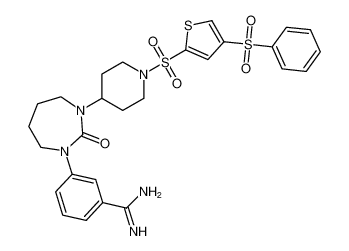 3-(2-oxo-3-(1-((4-(phenylsulfonyl)thiophen-2-yl)sulfonyl)piperidin-4-yl)-1,3-diazepan-1-yl)benzimidamide CAS:198824-64-5 manufacturer & supplier