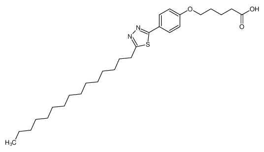 5-[4-(5-Pentadecyl-[1,3,4]thiadiazol-2-yl)-phenoxy]-pentanoic acid CAS:198825-96-6 manufacturer & supplier