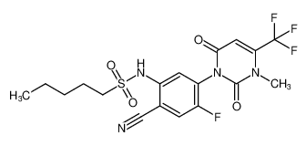 N-(2-cyano-4-fluoro-5-(3-methyl-2,6-dioxo-4-(trifluoromethyl)-3,6-dihydropyrimidin-1(2H)-yl)phenyl)pentane-1-sulfonamide CAS:198836-23-6 manufacturer & supplier