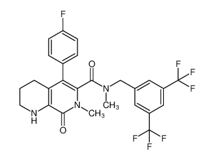 N-(3,5-bis(trifluoromethyl)benzyl)-5-(4-fluorophenyl)-N,7-dimethyl-8-oxo-1,2,3,4,7,8-hexahydro-1,7-naphthyridine-6-carboxamide CAS:198878-82-9 manufacturer & supplier