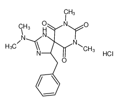 4-benzyl-2-(dimethylamino)-7,9-dimethyl-1,3,7,9-tetraazaspiro[4.5]dec-2-ene-6,8,10-trione hydrochloride CAS:198900-03-7 manufacturer & supplier