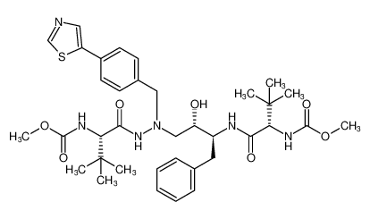 methyl ((5S,8S,9S,14S)-8-benzyl-5-(tert-butyl)-9-hydroxy-15,15-dimethyl-3,6,13-trioxo-11-(4-(thiazol-5-yl)benzyl)-2-oxa-4,7,11,12-tetraazahexadecan-14-yl)carbamate CAS:198903-88-7 manufacturer & supplier