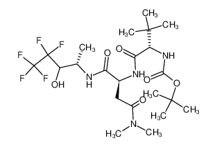 {(S)-1-[(S)-2-Dimethylcarbamoyl-1-((S)-3,3,4,4,4-pentafluoro-2-hydroxy-1-methyl-butylcarbamoyl)-ethylcarbamoyl]-2,2-dimethyl-propyl}-carbamic acid tert-butyl ester CAS:198956-35-3 manufacturer & supplier