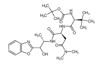 {(S)-1-[(S)-1-((S)-2-Benzooxazol-2-yl-2-hydroxy-1-methyl-ethylcarbamoyl)-2-dimethylcarbamoyl-ethylcarbamoyl]-2,2-dimethyl-propyl}-carbamic acid tert-butyl ester CAS:198956-45-5 manufacturer & supplier