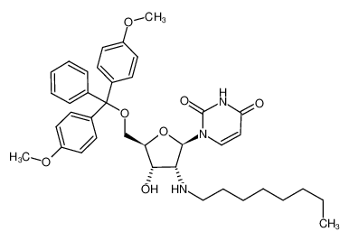 1-{(2R,3R,4S,5R)-5-[Bis-(4-methoxy-phenyl)-phenyl-methoxymethyl]-4-hydroxy-3-octylamino-tetrahydro-furan-2-yl}-1H-pyrimidine-2,4-dione CAS:198965-14-9 manufacturer & supplier