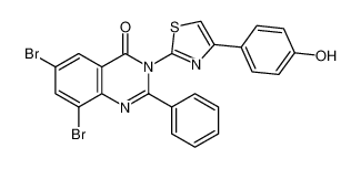 6,8-dibromo-3-(4-(4-hydroxyphenyl)thiazol-2-yl)-2-phenylquinazolin-4(3H)-one CAS:198969-86-7 manufacturer & supplier