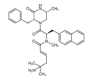 2-Hexenamide,5-amino-N,5-dimethyl-N-[(1R)-2-[(2R,5R)-5-methyl-3-oxo-2-(phenylmethyl)-1-piperazinyl]-1-(2-naphthalenylmethyl)-2-oxoethyl]-, (2E)- CAS:198973-70-5 manufacturer & supplier