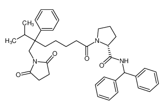 (2R)-N-benzhydryl-1-(6-((2,5-dioxopyrrolidin-1-yl)methyl)-7-methyl-6-phenyloctanoyl)pyrrolidine-2-carboxamide CAS:198999-40-5 manufacturer & supplier