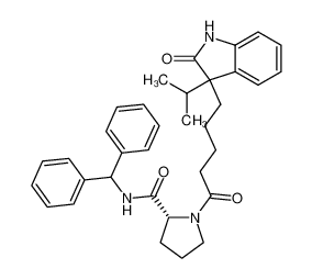 (2R)-N-benzhydryl-1-(5-(3-isopropyl-2-oxoindolin-3-yl)pentanoyl)pyrrolidine-2-carboxamide CAS:198999-74-5 manufacturer & supplier