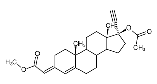 [(10R,13S,17R)-17-Acetoxy-17-ethynyl-10,13-dimethyl-1,2,6,7,8,9,10,11,12,13,14,15,16,17-tetradecahydro-cyclopenta[a]phenanthren-(3E)-ylidene]-acetic acid methyl ester CAS:19906-36-6 manufacturer & supplier