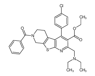 ethyl 7-benzoyl-4-(4-chlorophenyl)-2-(N,N-diethylaminomethyl)-5,6,7,8-tetrahydrothieno[2,3-b:5,4-c']dipyridine-3-carboxylate CAS:199101-53-6 manufacturer & supplier