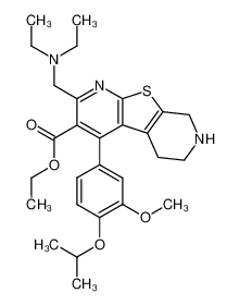 ethyl 2-diethylaminomethyl-4-(4-isopropoxy-3-methoxyphenyl)-5,6,7,8-tetrahydrothieno[2,3-b:5,4-c']dipyridine-3-carboxylate CAS:199101-97-8 manufacturer & supplier