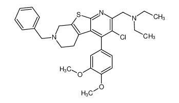 N-((7-benzyl-3-chloro-4-(3,4-dimethoxyphenyl)-5,6,7,8-tetrahydrothieno[2,3-b:5,4-c']dipyridin-2-yl)methyl)-N-ethylethanamine CAS:199102-16-4 manufacturer & supplier