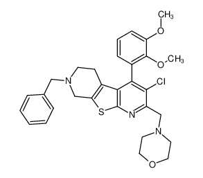 7-benzyl-3-chloro-4-(2,3-dimethoxyphenyl)-2-morpholinomethyl-5,6,7,8-tetrahydrothieno[2,3-b:5,4-c']dipyridine CAS:199102-27-7 manufacturer & supplier