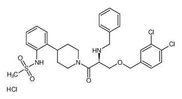 (S)-1-[2-Benzylamino-3-(3,4-dichlorobenzyloxy)propionyl]-4-[2-(methanesulfonamido)phenyl]piperidine Hydrochloride CAS:199104-07-9 manufacturer & supplier