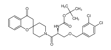 (S)-1'-[2-t-Butoxycarbonylamino-3-(3,4-dichlorobenzyloxy)propionyl]spiro[2H-1-benzopyran-2,4'-piperidin]-4-(3H)-one CAS:199105-27-6 manufacturer & supplier