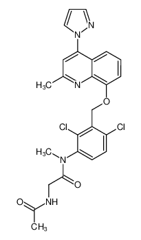 2-acetamido-N-(2,4-dichloro-3-(((2-methyl-4-(1H-pyrazol-1-yl)quinolin-8-yl)oxy)methyl)phenyl)-N-methylacetamide CAS:199106-57-5 manufacturer & supplier