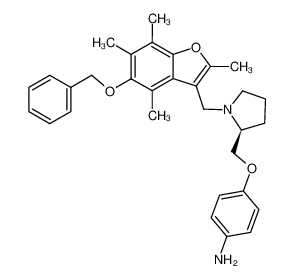 4-(N-(5-benzyloxy-2,4,6,7-tetramethylbenzofuran-3-ylmethyl)-(2S)-pyrrolidin-2-ylmethoxy)aniline CAS:199109-33-6 manufacturer & supplier