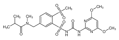 N-(3-(N-((4,6-dimethoxypyrimidin-2-yl)carbamoyl)sulfamoyl)-4-(methylsulfonyl)benzyl)-N-methylisobutyramide CAS:199112-86-2 manufacturer & supplier