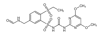 N-(3-(N-((4,6-dimethoxypyrimidin-2-yl)carbamoyl)sulfamoyl)-4-(ethylsulfonyl)benzyl)formamide CAS:199112-98-6 manufacturer & supplier