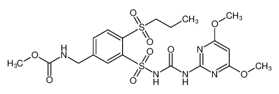 methyl (3-(N-((4,6-dimethoxypyrimidin-2-yl)carbamoyl)sulfamoyl)-4-(propylsulfonyl)benzyl)carbamate CAS:199113-18-3 manufacturer & supplier