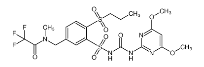 N-(3-(N-((4,6-dimethoxypyrimidin-2-yl)carbamoyl)sulfamoyl)-4-(propylsulfonyl)benzyl)-2,2,2-trifluoro-N-methylacetamide CAS:199113-23-0 manufacturer & supplier