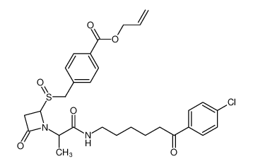 Benzoic acid,4-[[[1-[2-[[6-(4-chlorophenyl)-6-oxohexyl]amino]-1-methyl-2-oxoethyl]-4-oxo-2-azetidinyl]sulfinyl]methyl]-, 2-propenyl ester CAS:199115-59-8 manufacturer & supplier