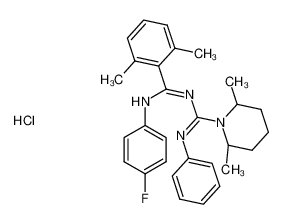 (E)-N-((Z)-(2,6-dimethylphenyl)((4-fluorophenyl)amino)methylene)-2,6-dimethyl-N'-phenylpiperidine-1-carboximidamide hydrochloride CAS:199120-44-0 manufacturer & supplier