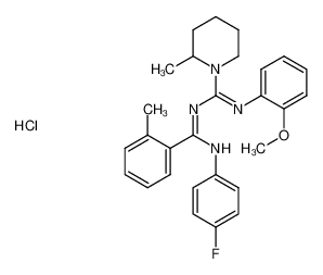 (E)-N-((Z)-((4-fluorophenyl)amino)(o-tolyl)methylene)-N'-(2-methoxyphenyl)-2-methylpiperidine-1-carboximidamide hydrochloride CAS:199120-87-1 manufacturer & supplier