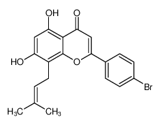 2-(4-bromophenyl)-5,7-dihydroxy-8-(3-methylbut-2-en-1-yl)-4H-chromen-4-one CAS:199167-21-0 manufacturer & supplier