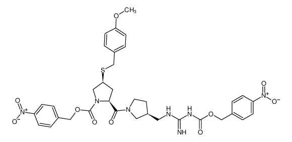 4-nitrobenzyl (2S,4S)-4-((4-methoxybenzyl)thio)-2-((S)-3-((3-(((4-nitrobenzyl)oxy)carbonyl)guanidino)methyl)pyrrolidine-1-carbonyl)pyrrolidine-1-carboxylate CAS:199174-75-9 manufacturer & supplier