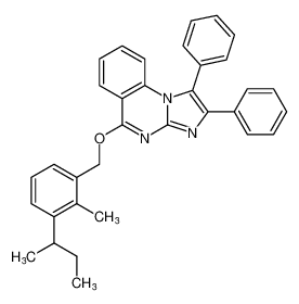 Imidazo[1,2-a]quinazoline,5-[[2-methyl-3-(1-methylpropyl)phenyl]methoxy]-1,2-diphenyl- CAS:199193-52-7 manufacturer & supplier