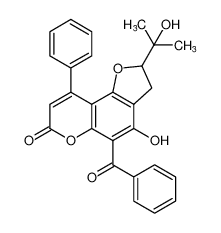 5-benzoyl-4-hydroxy-2-(2-hydroxypropan-2-yl)-9-phenyl-2,3-dihydro-7H-furo[2,3-f]chromen-7-one CAS:199273-29-5 manufacturer & supplier